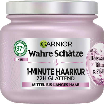 Wahre SchätzeHaarkur 1-Minute Reiswasser Ritual & Stärke, 340 ml