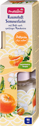 ProfissimoDuftstäbchen Raumduft Sommerliebe mit Duft nach spritziger Mandarine, 90 ml