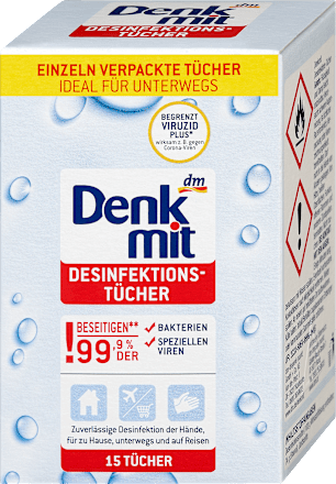 DenkmitDesinfektionstücher, 15 StBiozidprodukt