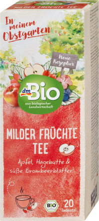 dmBioFrüchtetee, Milde Früchte (20 x 2,5g), 50 g
