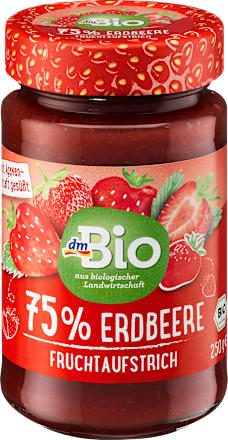 dmBioFruchtaufstrich, Erdbeere 75 %, 250 g