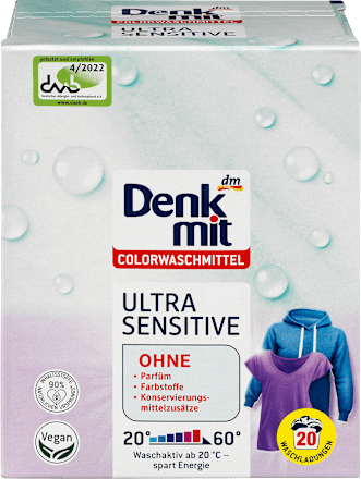 DenkmitColorwaschmittel Pulver Ultra Sensitive, 20 Wl