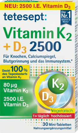 teteseptVitamin K2 + D3 Tabletten 30 St, 9,2 gNahrungsergänzungsmittel