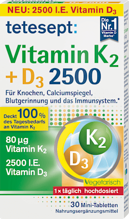 teteseptVitamin K2 + D3 Tabletten 30 St, 9,2 gNahrungsergänzungsmittel