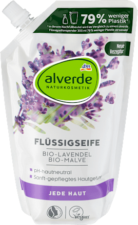 alverde NATURKOSMETIKFlüssigseife Bio-Lavendel, Bio-Malve NF, 500 ml