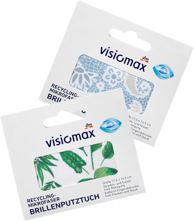 VISIOMAXMikrofaser Brillenputztuch sort. Palmenblätter + Häkel 1 St