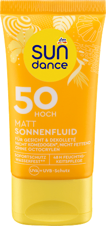 SUNDANCESonnenfluid Gesicht mattierend LSF 50, 50 ml