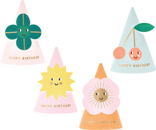 Paw Patrol Partyhütchen 10er Set - Bunte Kindergeburtstag Hüte 10x16cm