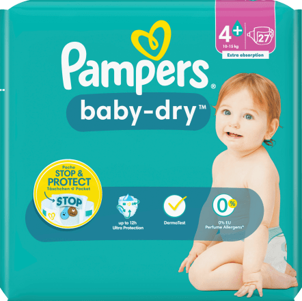Pampers Windeln Baby Dry Gr.4+ Maxi Plus (10-15 kg), 27 St dauerhaft  günstig online kaufen
