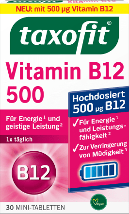 taxofitVitamin B12 500 Mini Tabletten 30 St, 4,7 gNahrungsergänzungsmittel