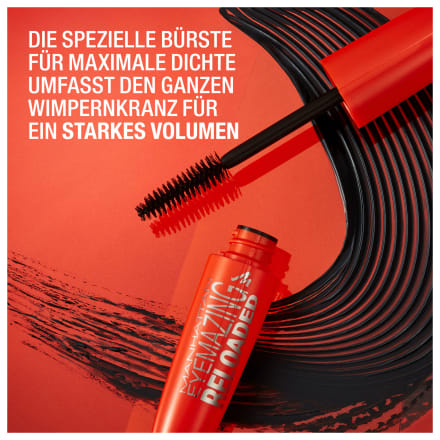 MANHATTAN Cosmetics Mascara Eyemazing Reloaded 001 Black, 12 ml 