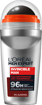 L'ORÉAL PARIS MEN EXPERTAntitranspirant Deo Roll-on Invicible 96h, 50 ml