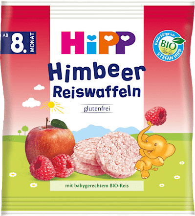 HippBabysnack Reiswaffeln Himbeere, 30 gBeikost