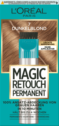 L'ORÉAL PARIS MAGIC RETOUCHAnsatzset zur Abdeckung von grauem Haar, 7 Dunkelblond, 1 St