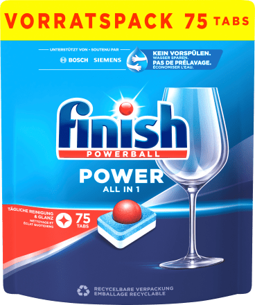 FinishSpülmaschinen-Tabs All-in-1 Vorratspack, 75 St