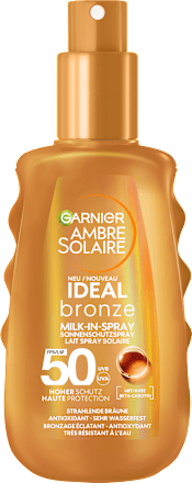 Garnier Ambre SolaireSonnenspray ideal bronze milk-in Spray, LSF 50, 150 ml