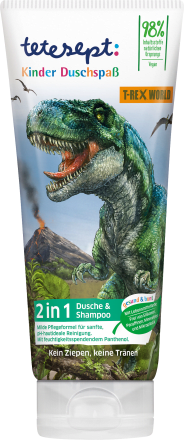 tetesept Kinder BadespaßKinder Dusche & Shampoo 2in1 T-Rex, 200 ml