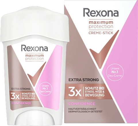 RexonaAntitranspirant Deocreme Maximum Protection Confidence, 45 ml