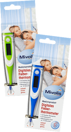 MivolisDigitales Fieberthermometer mit flexibler Messspitze, 1 StMedizinprodukt