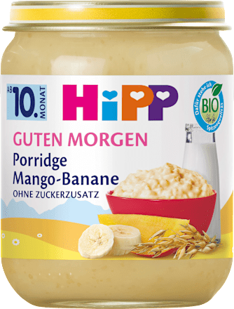 HippPorridge Frühstück Mango-Banane-Haferbrei, ab dem 10.Monat, 160 gBeikost