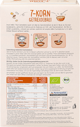dmBio Getreidebrei 7-Korn ab dem 6. Monat, 250 g dauerhaft günstig ...