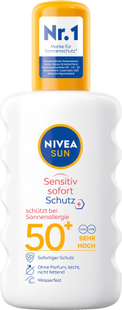NIVEA SUNSonnenspray sensitiv sofort Schutz, LSF 50+, 200 ml