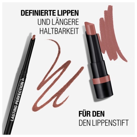 Manhattan Lasting Perfection Satin Lipstick | 230 Hip Hazelnut – Langanhaltender, Feuchtigkeitsspendender Lippenstift