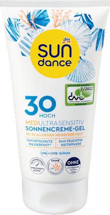 SUNDANCESonnencreme Gel, MED ultra sensitiv, LSF 30, 150 ml