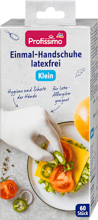 ProfissimoEinmalhandschuhe latexfrei weiß Klein, 60 St