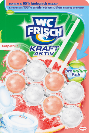 WC-FrischWC-Stein Kraft Aktiv Pro Nature Grapefruit, 2 St