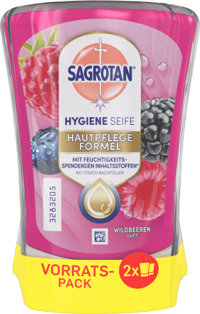 SagrotanSeifenspender No Touch Brombeere & Waldfrüchte Hydra Care, Nachfüllpack (2x250 ml), 500 ml