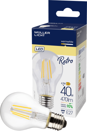 Müller Licht LED Birne Retro 40W 470lm E27, 1 St dauerhaft günstig ...