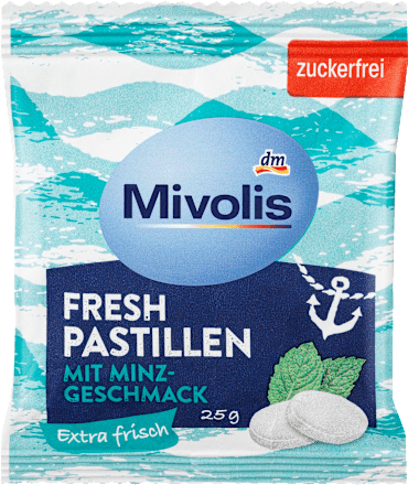 MivolisPastillen, Minze, zuckerfrei, 25 g