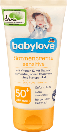 babyloveSonnencreme sensitiv, LSF 50+, 75 ml
