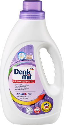 DenkmitColorwaschmittel flüssig Farb- & Faserschutz, 20 Wl