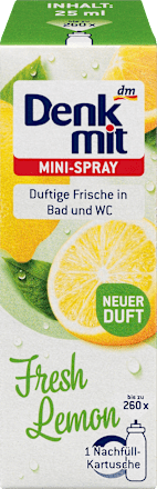 DenkmitLufterfrischer Mini-Spray Fresh Lemon Nachfüllpack, 25 ml