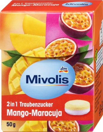 MivolisTraubenzucker 2in1, Mango-Maracuja, 50 g