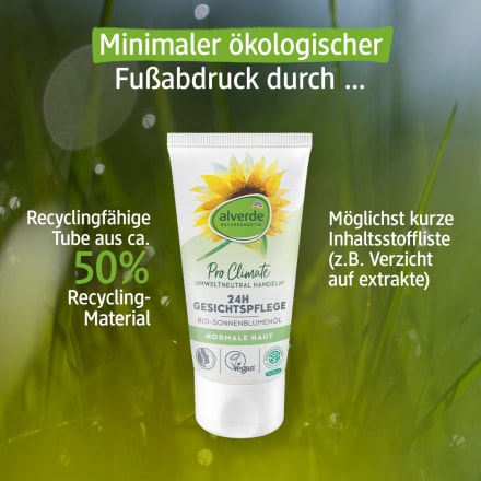 Alverde Pro Climate 24H Gesichtspflege Mit Aloe Vera – 50 Ml, Vegan Und Klimaneutral