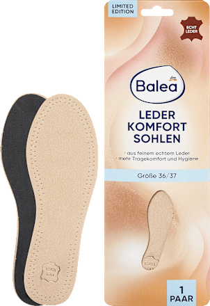 BaleaEinlegesohlen Leder, Gr. 36/37 (1 Paar), 2 St