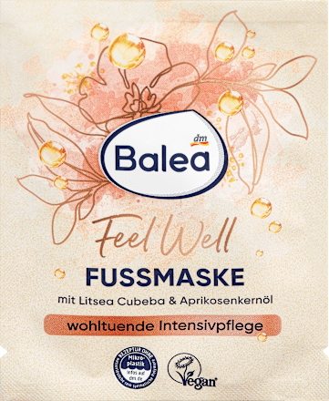 BaleaFußmaske Feel Well Litsea Cubeba & Aprikosenkernöl, 15 ml