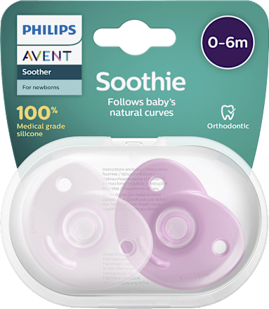 Philips AVENT Schnuller Soothie Silikon rosa pink 0 6 Monate 2 St dauerhaft gunstig online kaufen dm