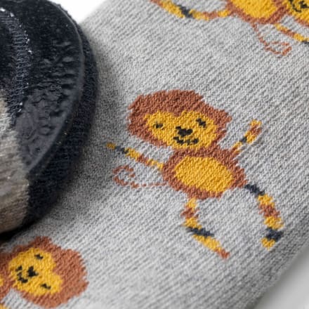 Kinder Stoppersocken, Gr. 29/30, mit Baumwolle, grau, 1 St