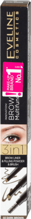 EVELINE COSMETICS BROW Styler Multifunction 3u1 za obrve- 02 Dark Brown ...