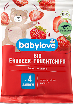 babyloveKindersnack Bio Erdbeer-Fruchtchips ab 4 Jahren, 12 gFolgenahrung