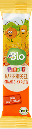 dmBioFruchtriegel Hafer Orange-Karotte, ab 3 Jahre, 30 g