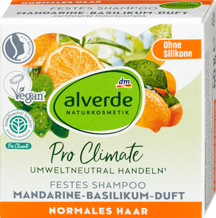 alverde NATURKOSMETIKFestes Shampoo Mandarine-Basilikum, 60 g