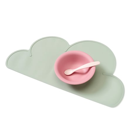 Kids Silikon Tischset In Wolkenform – Rutschfest, Lebensmittelecht, Leicht Zu Reinigen, Schwarz, 48x27 Cm
