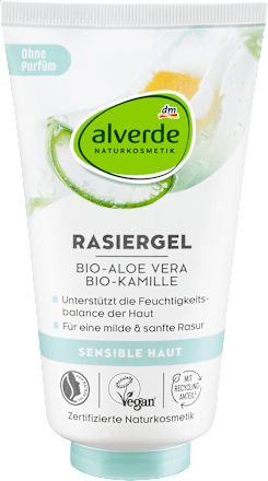 alverde NATURKOSMETIKRasiergel Bio-Aloe Vera Bio-Kamille, 150 ml