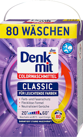 DenkmitColorwaschmittel Pulver, 80 Wl