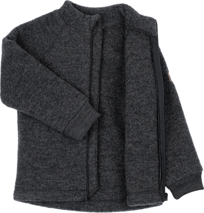 Mikk-Line Jacke mit Merinowolle, grau, Gr. 122/128, 1 St dauerhaft 
